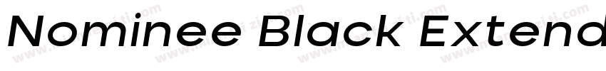 Nominee Black Extended Italic字体转换